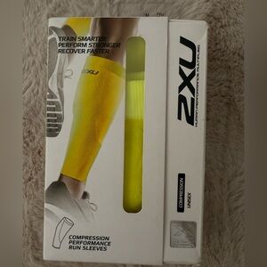 2XU Compression Performance Run Sleeves – Neon Yellow – Unisex M